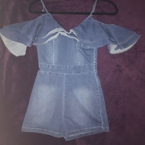 Blue jean romper